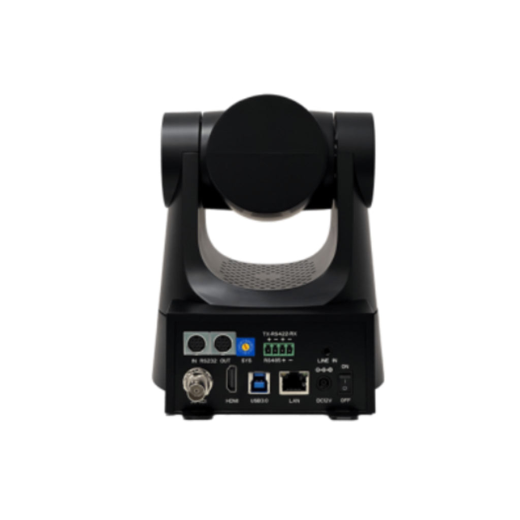 LAIA Broadcaster BRC-112B professional camera with 12x optical zoom and AI, rear view