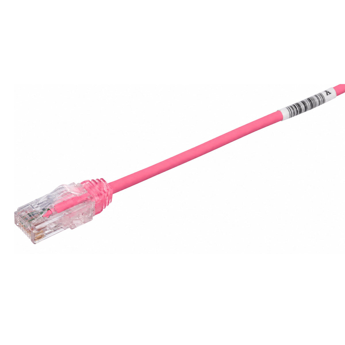 Category 6 Performance 28 AWG pink UTP patch cord, 0.2 m