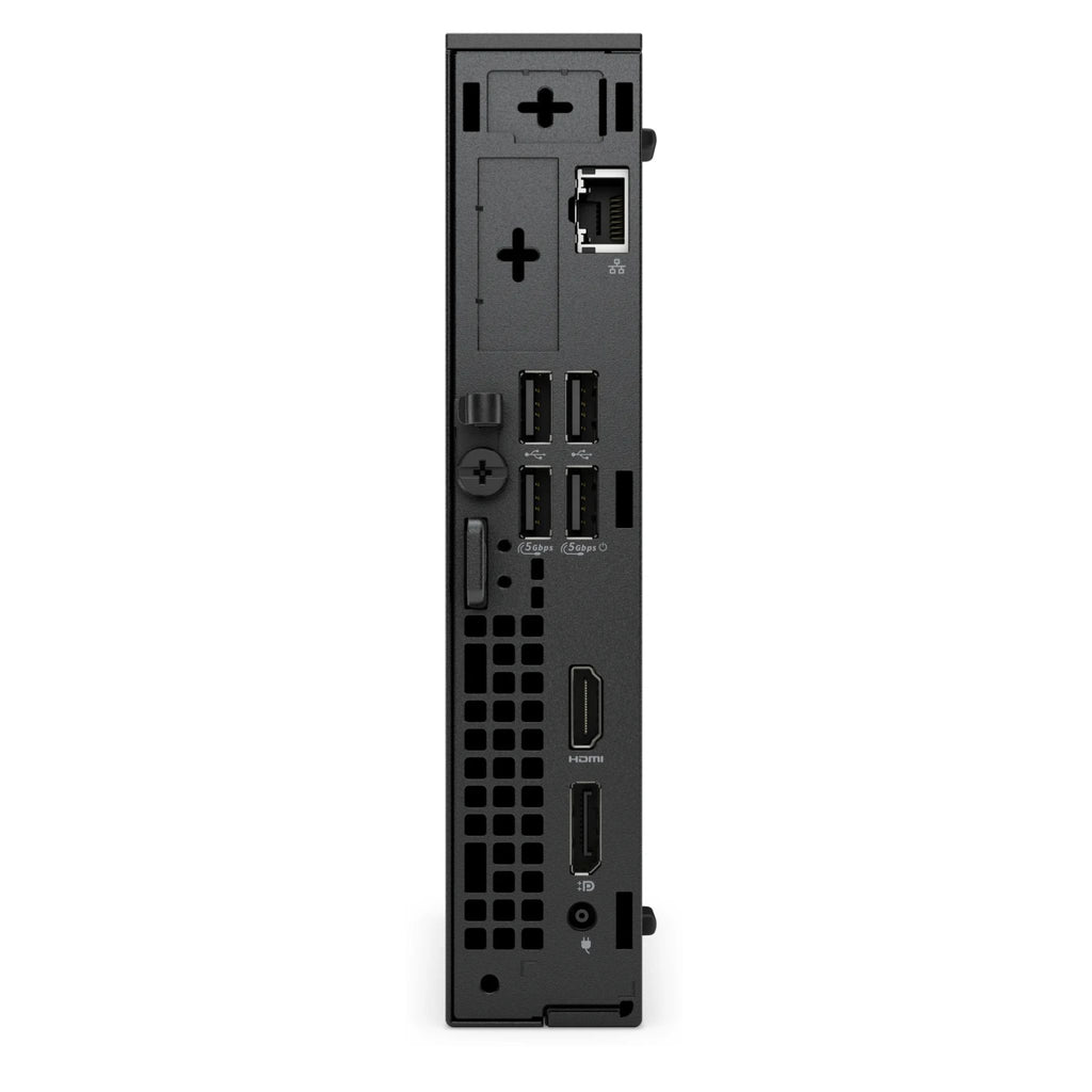 Dell Pro Micro G3A desktop with Intel Core i5-14500T, 16GB RAM, 512GB SSD and Wi-Fi, rear view