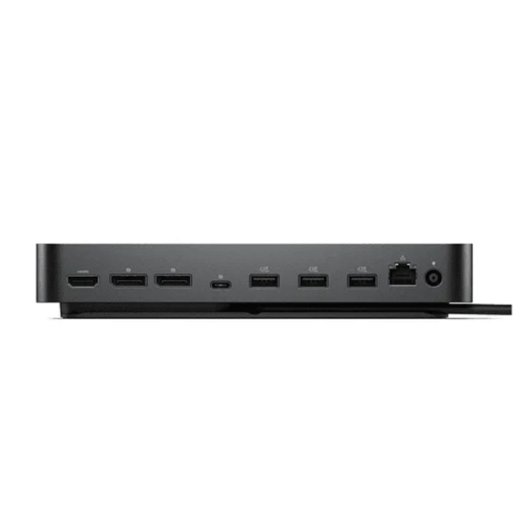 Estación de acoplamiento Dell WD25 con puertos HDMI, DisplayPort, USB y Ethernet vista trasera