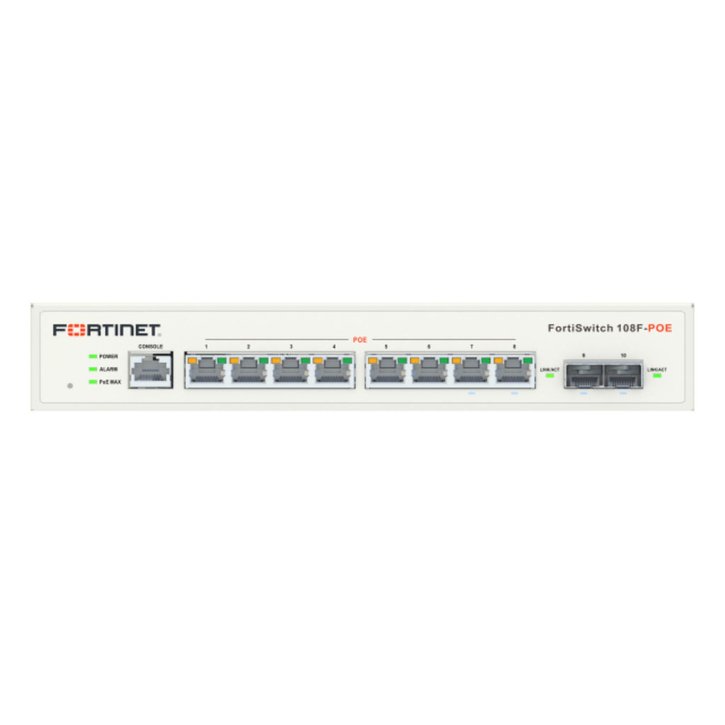 FortiSwitch 108F-FPOE L2+ 8xGE PoE Fortinet - FS-108F-FPOE