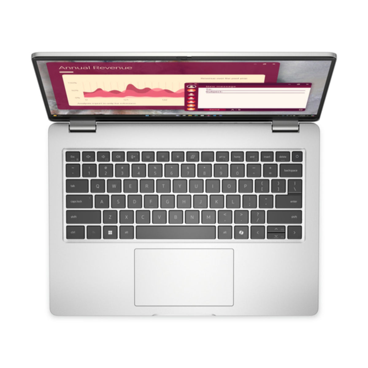 Dell Pro 14 laptop, open view with screen
