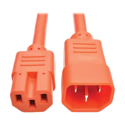 Cable de poder naranja C14 a C15 para equipos electrónicos y servidores