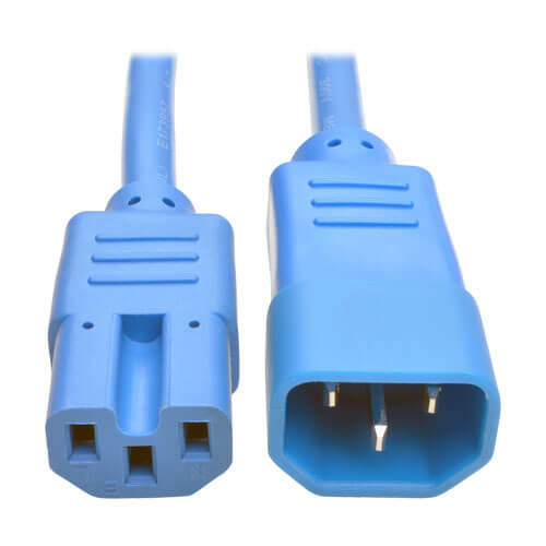 Cable de poder azul C14 a C15 para equipos electrónicos y servidores