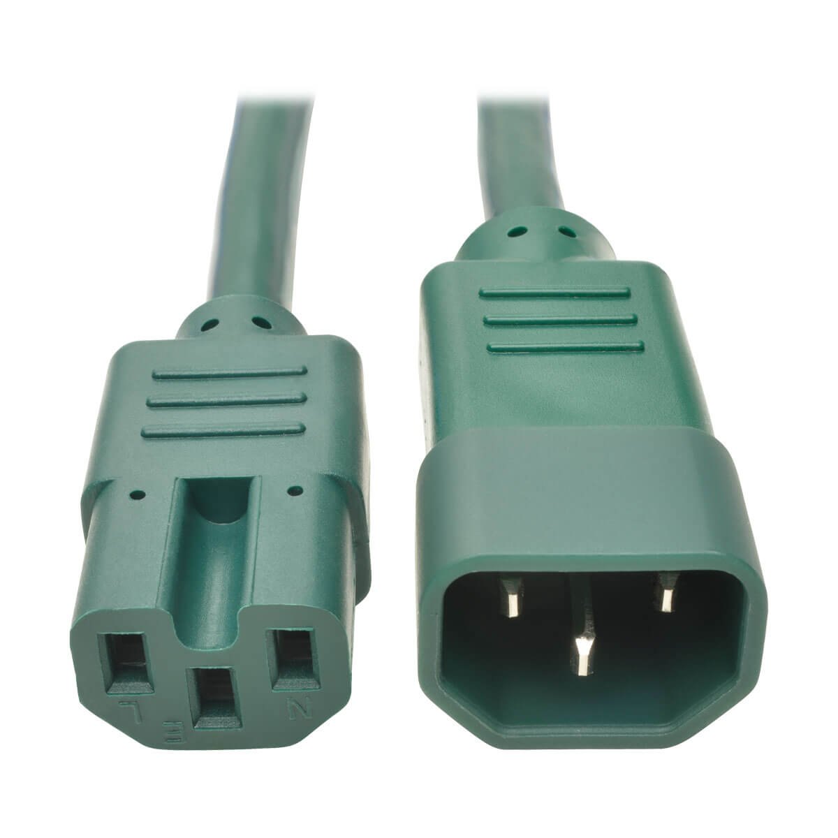 Cable de alimentación verde NEMA a C13 para servidores y equipos electrónicos