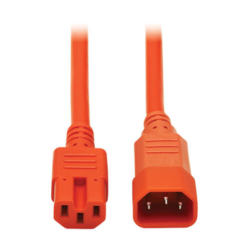 Cable de alimentación naranja NEMA a C13 para servidores y equipos electrónicos