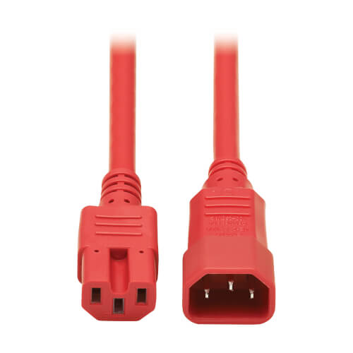 Cable de alimentación rojo NEMA a C13 para servidores y equipos electrónicos