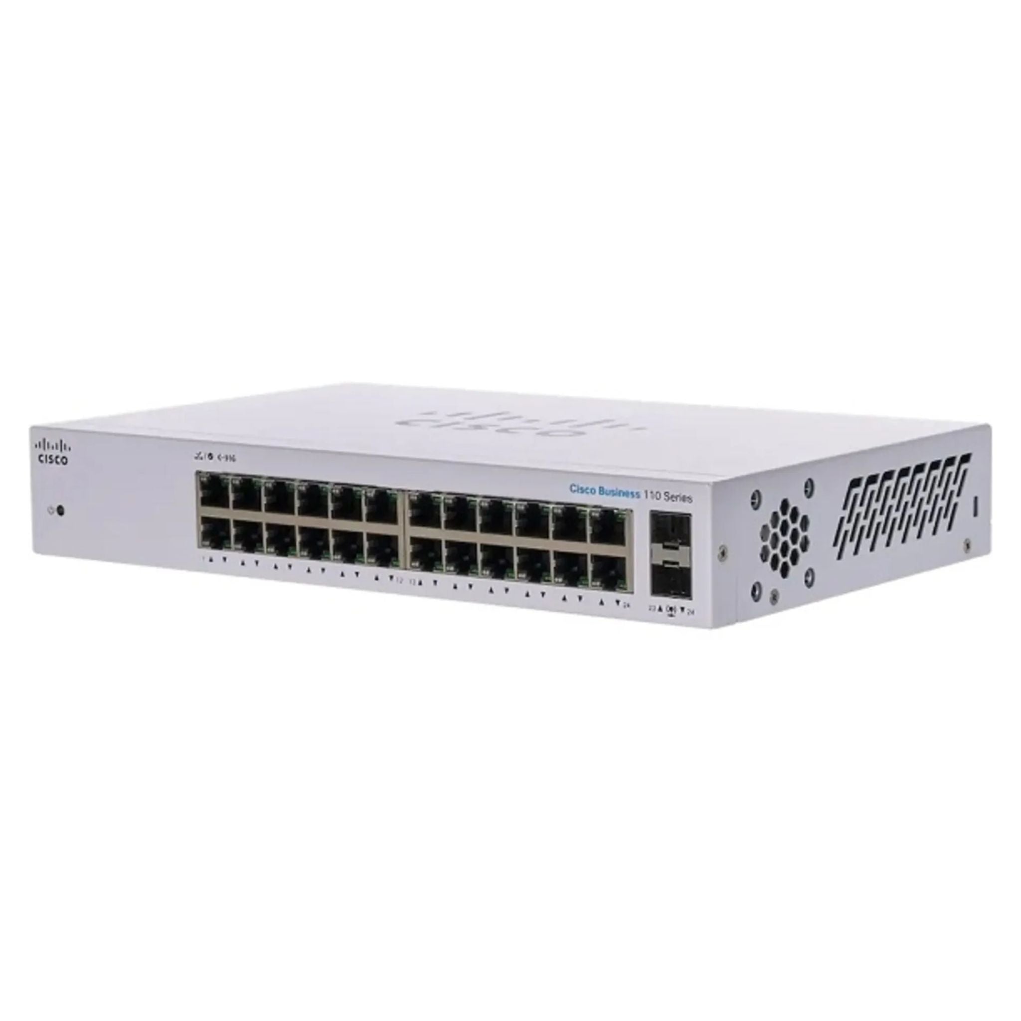 Cisco 24-Port Gigabit Ethernet Unmanaged Switch con 2 puertos SFP de 1G - CBS110-24T-NA