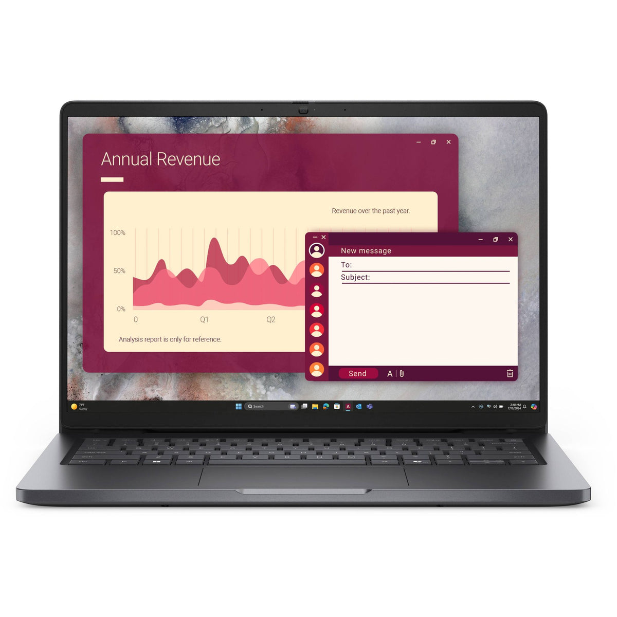 Dell Pro 14 laptop, front view