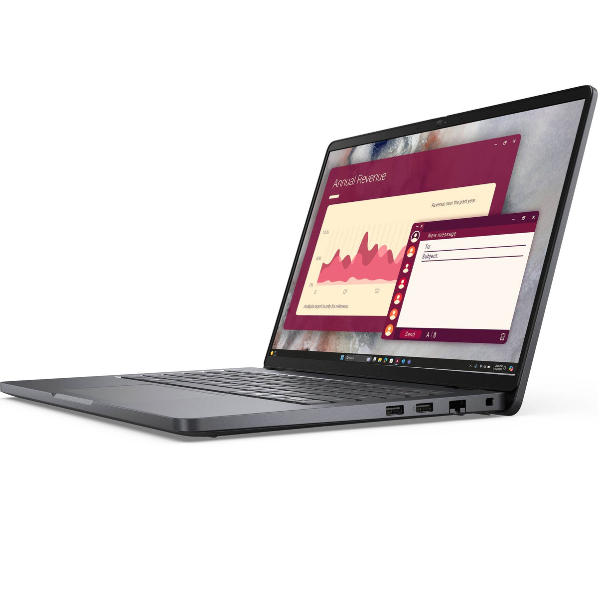 Dell Pro 14 laptop, side view